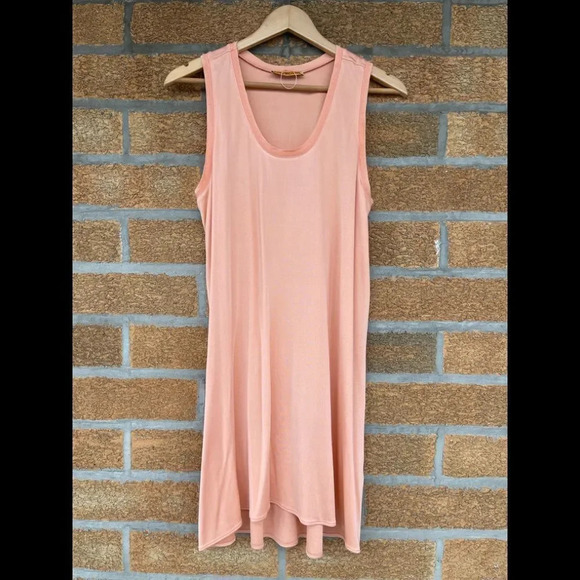 Alice + Olivia Slip  Peach Silk Dress large - Picture 8 of 13